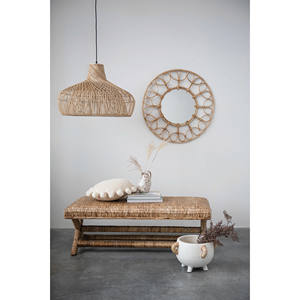 Round Rattan <b>Lampshade</b> Natural Modern Design Lighting <b>Lampshade</b> for Home Decor - Product Image 3