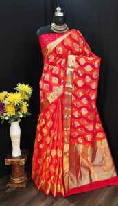 Saree en soie prêt à porter indien/sari kanchipuram saree en soie - Product Image 2