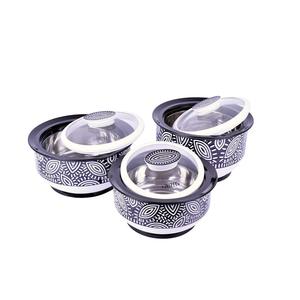 Cooker king — ensemble de 2 casseroles internationale, 1200 + 1200, noir, 1200 + 1200 ml, ensemble de 3 avec couvercle en verre - Product Image 1