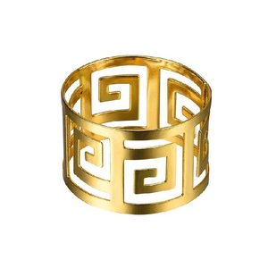 Servilletero con cuentas de cristal, soporte de tejido de diseñador hecho a mano de alta calidad, forma redonda, servilletero de Metal al por mayor - Product Image 5