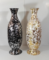 Vase décoratif en métal émaillé fantaisie, grand vase décoratif moderne en émail coloré solide