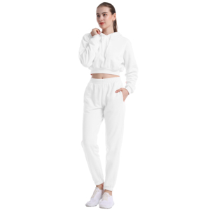Conjunto Deportivo de Dos Piezas para Mujer, Diseño 2026, Top Corto de Manga Larga y Pantalones de Yoga, Estilo Liso, Ropa Deportiva - Product Image 1