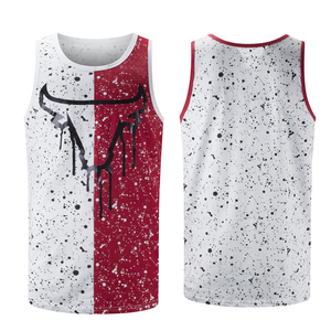 Débardeur de Fitness pour hommes, à la mode, sans manches, en molleton chaud, blanc OEM, impression numérique, personnalisé - Product Image 3