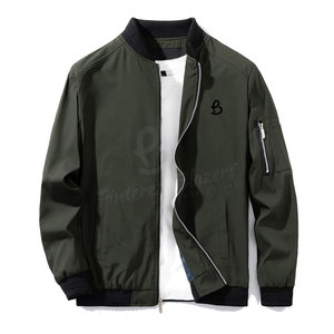 แจ็กเก็ตบอมเบอร์สำหรับผู้ชายแจ็คเก็ตแขนยาวเต็มตัวน้ำหนักเบาพิมพ์ลายโลโก้ได้ตามต้องการ - Product Image 1