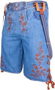 Lederhosen bavarois en cuir de vachette brodé sur mesure de haute qualité, pour festival allemand, unisexe, adultes - Product Image 6