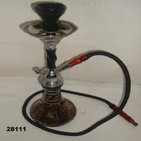 Chicha élégante en argent et verre au design rafraîchissant, chicha à tabac, taille personnalisée, style américain, toute saison