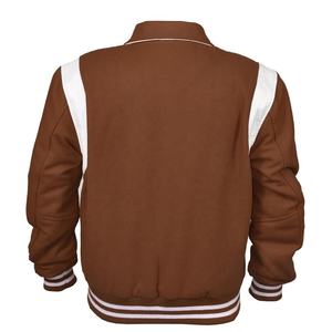 Chaqueta universitaria de cuero de alta calidad para hombre, chaqueta Bomber de béisbol de invierno más vendida, personalizable, diseño de sublimación de su propio logotipo - Product Image 3