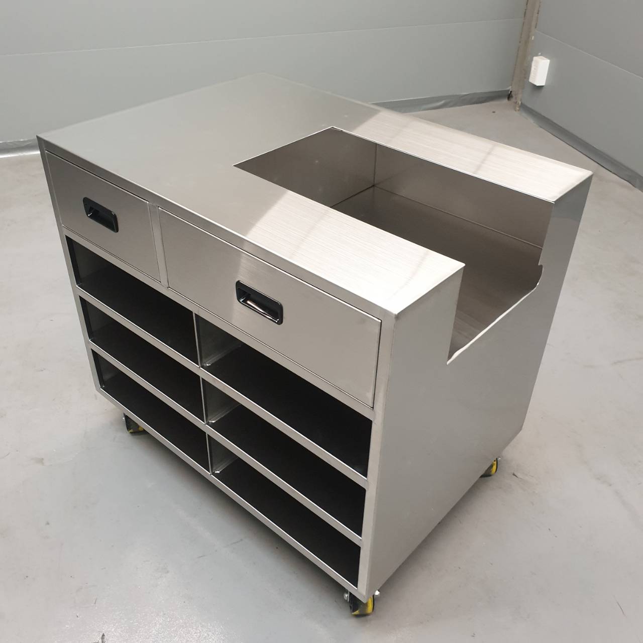 Высококачественная тележка для лаборатории с ящиком