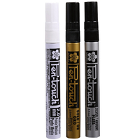 Spidol Cat Sakura 0.7mm 1.0mm 2.0mm 4 Warna Cat Opaque Oil Paint Pens Putih Emas Perak Tembaga