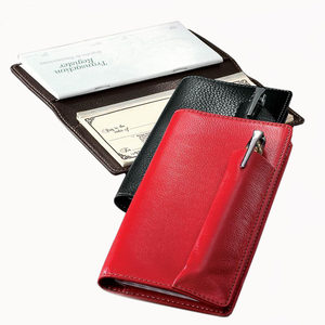 Big Offer Genuine Leather Checkbook Cover With Provision to Hold 2 Checkbook &1 <b>Pen</b> - Product Image 1