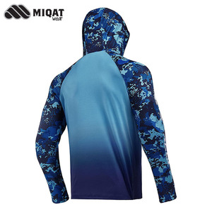 Sudadera con capucha de manga larga para hombre, camisa transpirable de secado rápido con protección solar, diseño personalizado, venta al por mayor, UPF50 + - Product Image 2