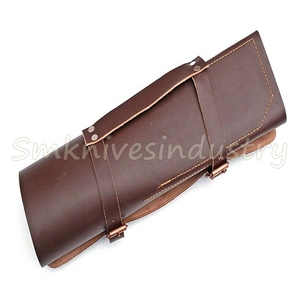 05 Pieces Hand Made Damascus Kitchen Chef Knives set with leather sheath <b>kit</b> <b>bag</b> (Smk1919) - Product Image 6