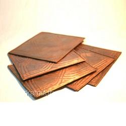 Vente chaude 2023 cuivre d'origine Ensemble de 4 pièces Forme carrée Sous-verre en cuivre martelé - Product Image 3