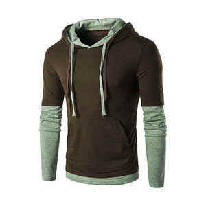 เสื้อฮู้ดแขนยาวมีฮู้ดสำหรับผู้ชาย,เสื้อแนวสตรีทสีพื้นทรงหลวมเสื้อลำลองแฟชั่นฤดูใบไม้ร่วงฤดูหนาว - Product Image 4