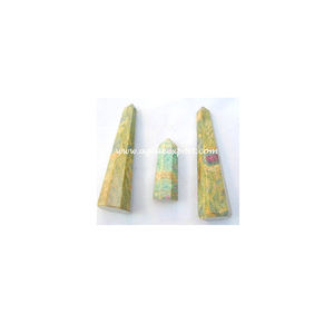 เสาโอเบลิสก์ทับทิม zoisite แกะสลักหินกึ่งมีค่าฮวงจุ้ยแกะสลักอัญมณีบำบัดที่สร้างขึ้นโดยซัพพลายเออร์ - Product Image 1