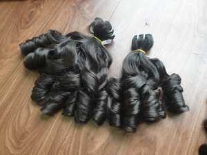 Cutícula de pelo vietnamita virgen, Pelo Rizado doble, para hacer peluca, precio al por mayor, cantidad mínima de 100gr - Product Image 5