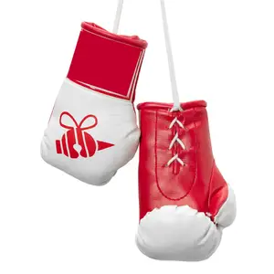 Promotional Mini Flag Boxing Gloves Keychains Custom Logo Printed Personalized Mini Car Hanging