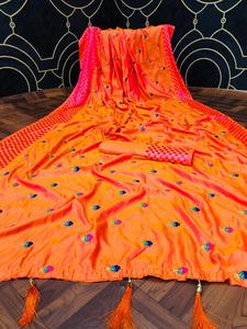 Vêtements de mariage, nouvelle collection 2020, sarla en soie, broderie, avec chemisier, bas prix, vente en gros - Product Image 2