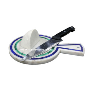 Tabla de Cortar de Mármol Makrana Ligera y Ecológica Hecha a Mano por Vaishnavi Handicrafts Gateway para Uso Doméstico y Hotelero - Product Image 2