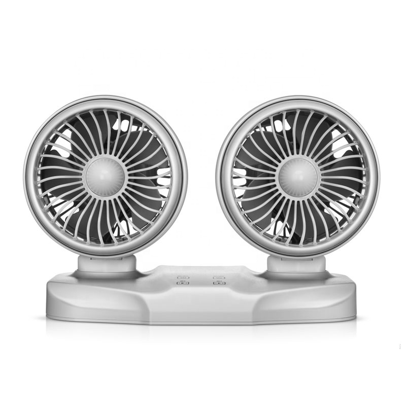 Высококачественный автомобильный охлаждающий вентилятор KEMIN, воздушный охлаждающий вентилятор, 2 скорости, мини-USB автомобильный вентилятор с двойной головкой 360, круглый