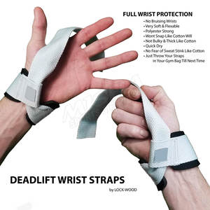 Custom Logo Adjustable Fitness <b>Weight</b> Lifting Gym <b>Wrist</b> Straps - Product Image 4