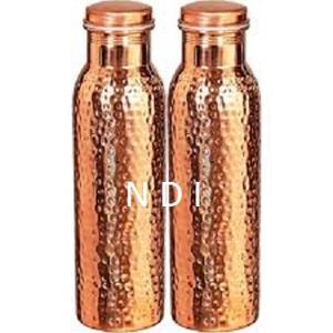 Botella de agua de cobre de tendencia superior para beneficios de salud botella de almacenamiento de agua decorativa hecha a mano a prueba de fugas - Product Image 6