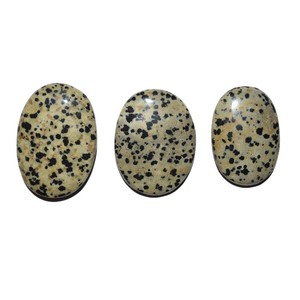 Naturel Dalmatien Jaspe Pierres Précieuses De Forme Ovale Cabochons - Product Image 1