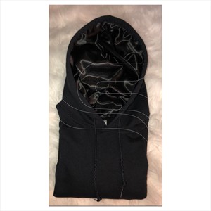 High Quality Wholesale Men's Silk Fitted Hoodies Custom Pocket Fleece Pull over Satin Lined Solid Pattern Winter Sports Wear - Product Image 3