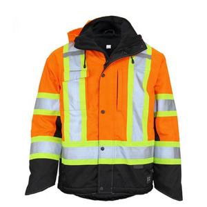 Veste de sécurité haute visibilité, Logo personnalisé, blouson de sécurité d'hiver réfléchissant, vêtements de travail - Product Image 1
