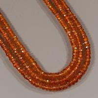 ANAM EMPORIUM Perles Rondelles Facettées Exotiques en Kyanite Orange Certifiées IGI 0,10-1 Carats Taille 3-5mm Bijoux en Gros