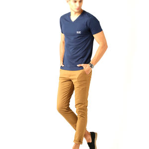 Camisetas de Manga Larga para Hombre, Cuello en V, Tallas Grandes, 220 Gramos, 100% Algodón de Alta Calidad, Corte Regular Personalizado, Tela Satinada Ecológica - Product Image 4