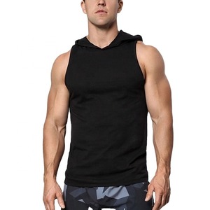 MESS SPORTS Camisetas sin Mangas con Capucha para Hombre, Chalecos Casuales, Ropa Deportiva Transpirable de Secado Rápido de Poliéster/Algodón - Product Image 1