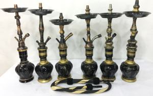 บารากุ ฟาริดา รุ่นหรูหราแบบดั้งเดิมของอียิปต์ ขนาดเล็ก ทำจากทองเหลืองแท้ รุ่นมาลฟูฟ ความสูง 55 ซม. แบบตรง เคลือบแลคเกอร์ - Product Image 4