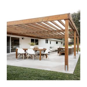 Tự Động Pergolas SPA Arch Nhôm Louvered Mái Hiên Patio Pavilion Ngoài Trời Gazebo Pergola Với Không Khung Cửa Trượt - Product Image 4