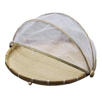 PRIX DE FABRICATION ROND EN BAMBOU NATUREL COUVERTURE EN FILET PLIABLE ALIMENT PRÉVENT LES MOUCHES-GREEN HOUSE