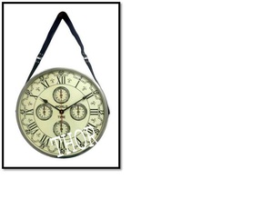 Horloge murale Horloges Murales Salon Cuir Ceinture Horloges Murales Salle De Bain Salon Cuisine Chambre Décor Monde Élément Ponctuel - Product Image 5