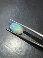 Opale d'Éthiopie naturelle non traitée de haute qualité, forme ovale, 5,60 carats, pierre précieuse en vrac, taille cabochon, certifiée IGI, jeu de couleurs multicolores