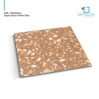 Carrelage de sol en porcelaine brillante, lot de 12 pièces, ciment numérique glacé, carreaux de sol, scène d'extérieur