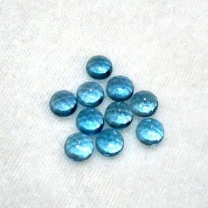 Fabricante de cabujones sueltos redondos de corte de rosa de Topacio Azul suizo natural de 8mm compre en línea ahora al mejor precio de fábrica tienda en línea DIY - Product Image 1