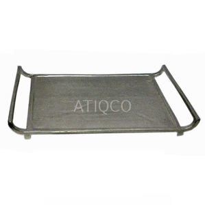 Plateau rectangulaire en aluminium moulé ATIQCO, best-seller, avec poignée, léger, multifonctionnel, design moderne, plat à fruits - Product Image 1