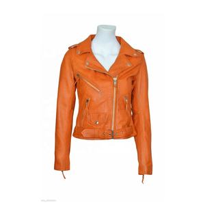 Printemps en cuir véritable femmes mode imperméable moto motard femme respirant en peau de mouton vestes en cuir - Product Image 1