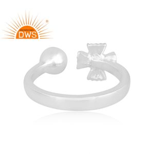 Best Selling Fine Sterling Silver Natural Amethyst Gemstone <b>Adjustable</b> <b>Ring</b> For Women Jewelry Manufacturer - Product Image 4