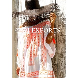 ชุดเดรสสั้นสไตล์โบฮีเมียนลายดอกไม้สีนีออนสำหรับผู้หญิง ตกแต่งด้วยงานปัก ดีไซน์เปิด<span class=keywords><strong>ไหล่</strong></span> เหมาะสำหรับใส่<span class=keywords><strong>ไป</strong></span>เที่ยว<span class=keywords><strong>ทะเล</strong></span>สุดเซ็กซี่ กำลังเป็นที่นิยมมากที่สุด - Product Image 4