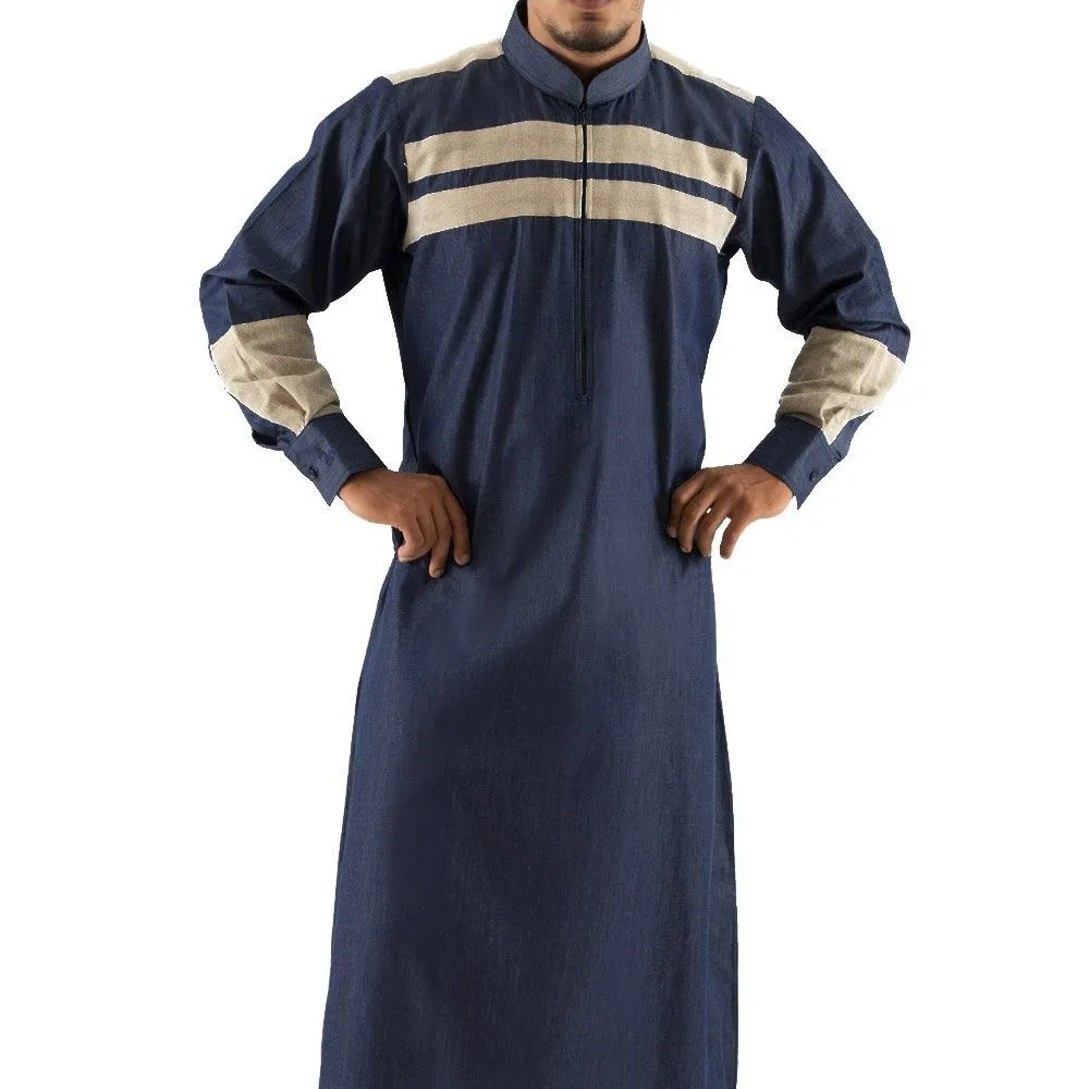 2021อิสลามมุสลิมอาหรับเสื้อผ้าผู้ชายผู้ชายThobe Custom Thawbยาวแขนสั้นDaffahขายส่งกระเป๋าออกแบบ2020 jubbah
