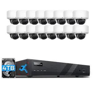 UIN制造商16频道H.265 + NVR POE 5MP CCTV视频监控套件16ch IP摄像机安全系统用于室内