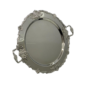 Bandeja para servir alimentos de acero inoxidable Bandeja para servir té y café de color plateado de la mejor calidad para uso en restaurante doméstico - Product Image 6