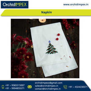 Serviette de Table en coton/lin organique, 1 pièce, pour la cuisine, avec port indien - Product Image 3