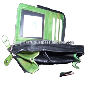 Porte-cartes de crédit en cuir véritable à double fermeture éclair LOWELLCRAFT - Product Image 2