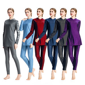 ชุดว่ายน้ำมุสลิมสำหรับผู้หญิงชุดว่ายน้ำแบบกำหนดเองชุดว่ายน้ำแบบอิสลามชุดเล่นกีฬาสำหรับผู้หญิงมุสลิมขนาดใหญ่พิเศษ - Product Image 1