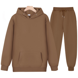 เสื้อวอร์มคอกลมแขนยาวสวมหัวผ้าฟลีซผ้าฝ้าย - Product Image 2